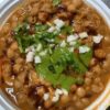 Bhija Kulcha or Bread Dip in White Chickpeas